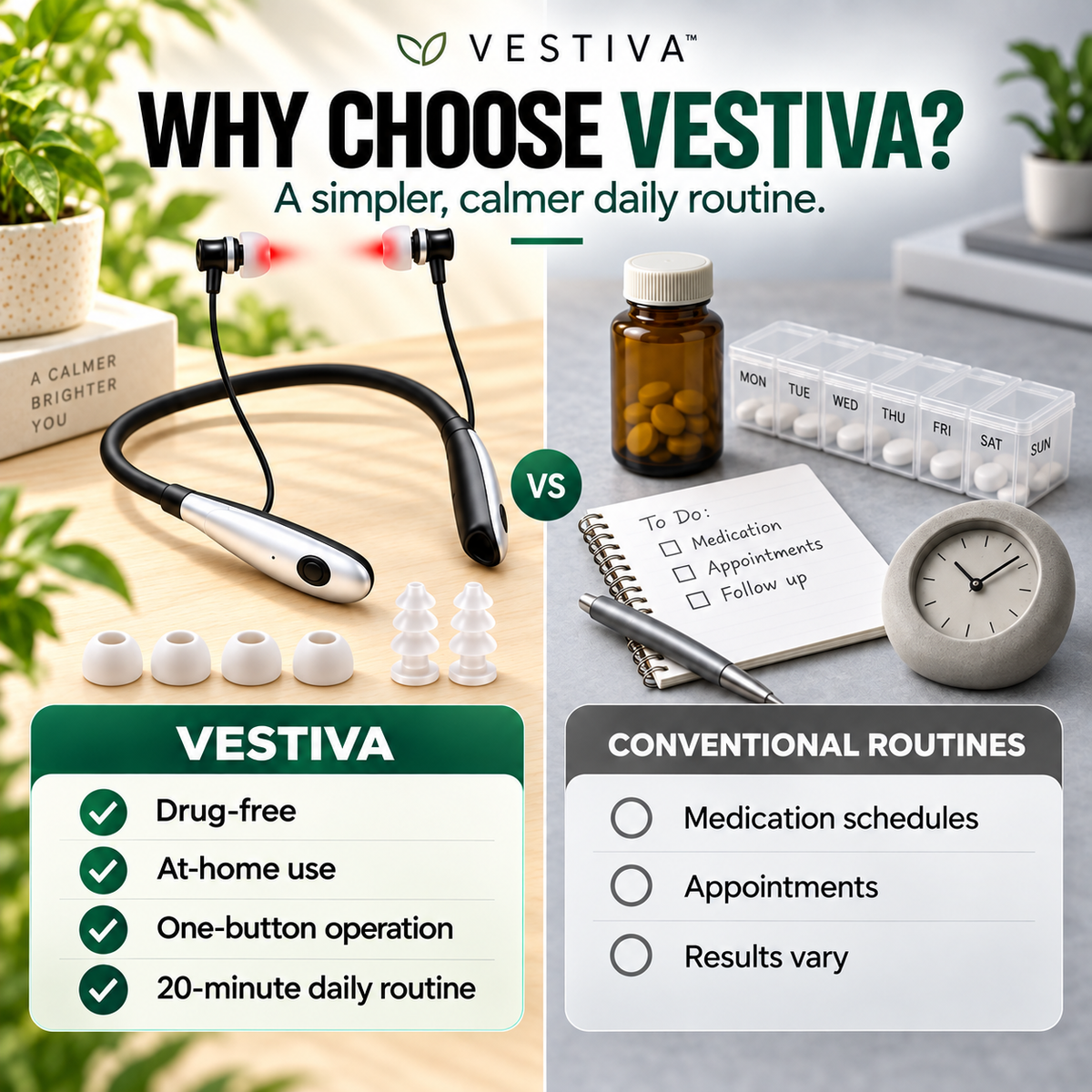 Vestiva 2-in-1 Red Light Ear & Nose Device