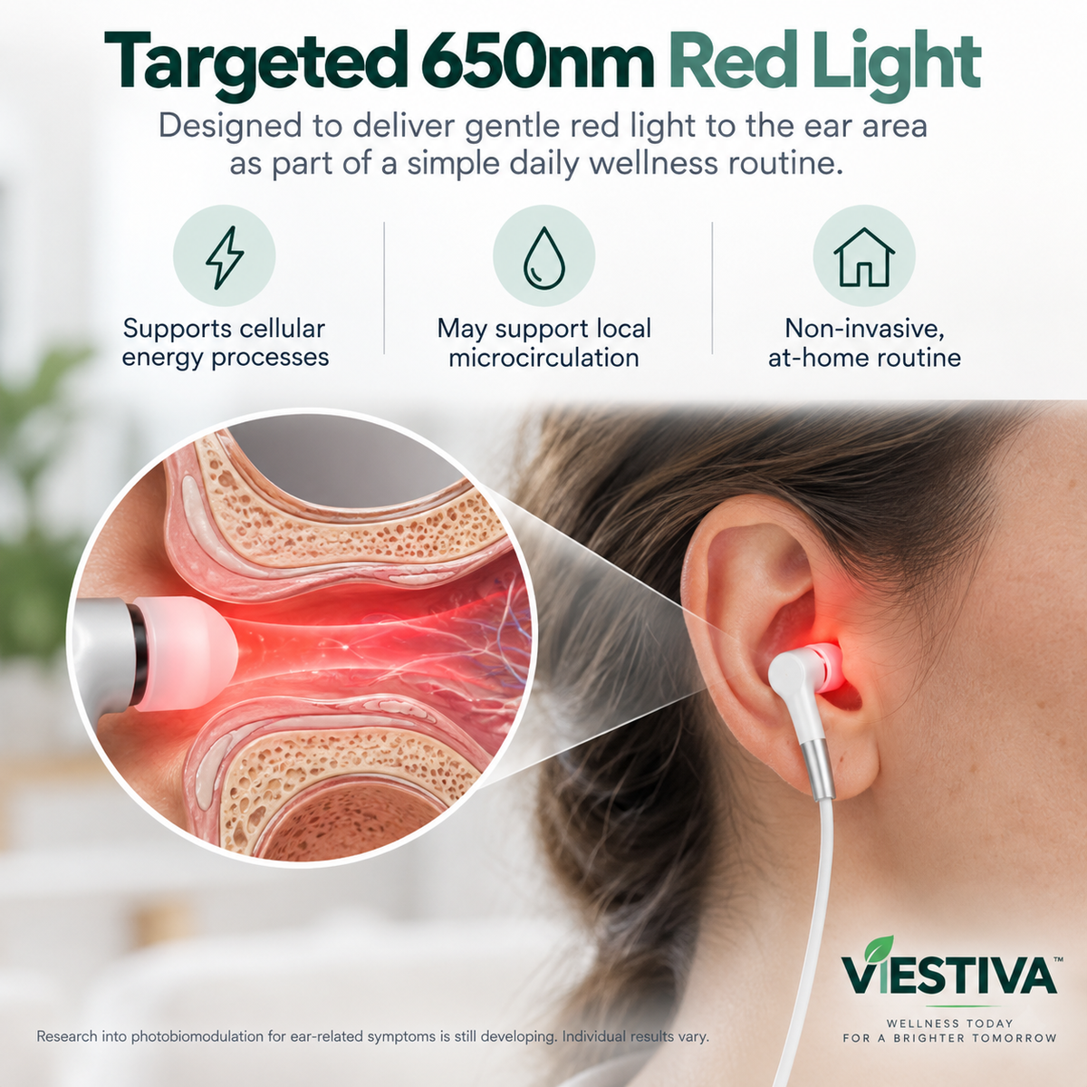 Vestiva 2-in-1 Red Light Ear & Nose Device